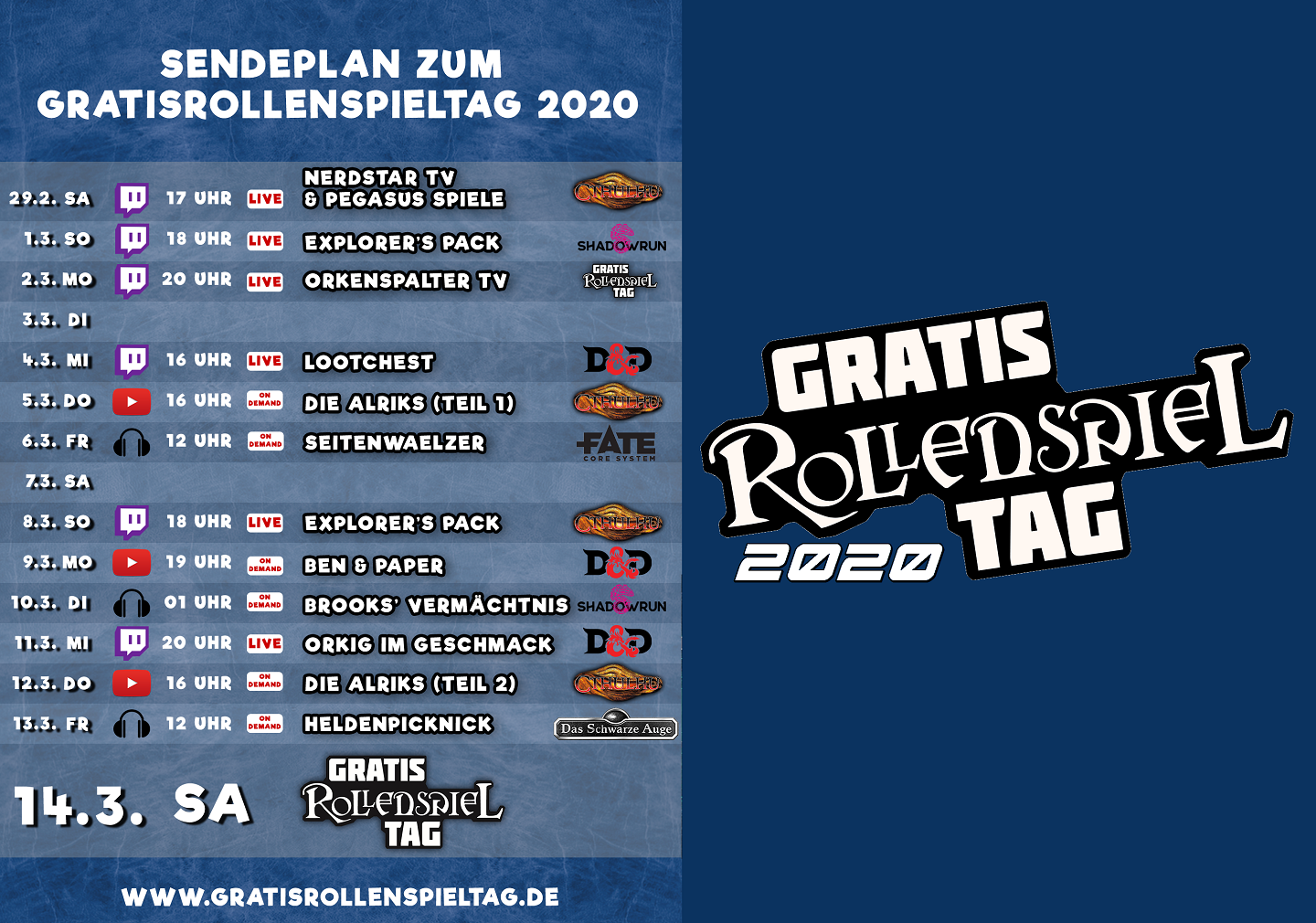 GRT 2020 Sendeplan
